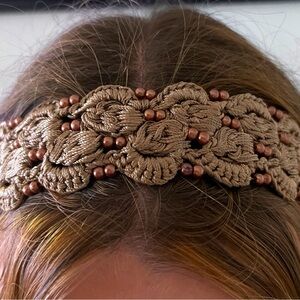 Handmade Crochet Brown Headband